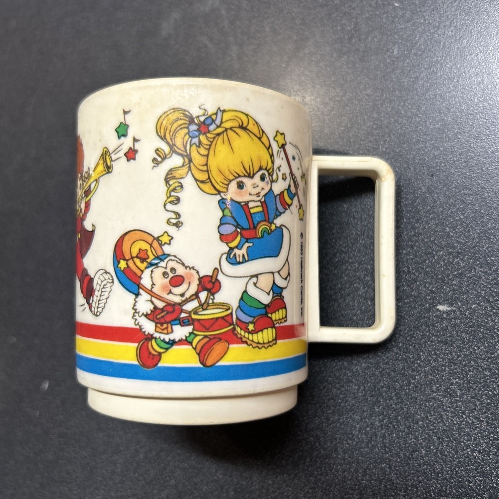 Vintage 1983 RAINBOW BRITE ANIMATION Deka Plastic Cup Mug Made in USA Hallmark